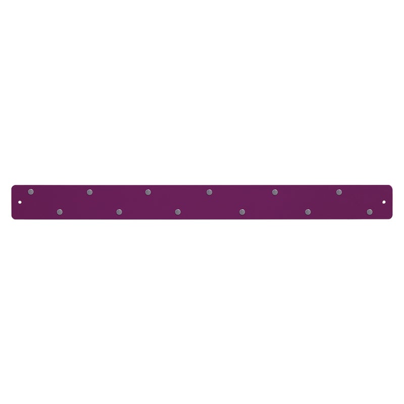 Three by Three Seattle 28 x 2.5 Inch Metal Strip Frameless Magnetic Bulletin Board with 12 Magnets for Memos, Photos, Lists, and More in Office, Home, or School DÃ©cor (Plum) - Image 1